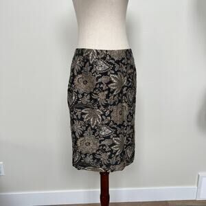 CARMEN MARC VAVO Women's Metallic Beaded Skirt Size 8